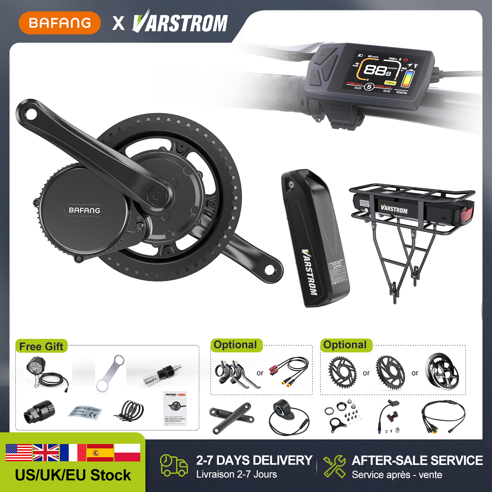 Bafang Bbshd 1000W Conversion Kit - 【米国直送】BAFANG 48V 500W/750W/1000Wミッドドライブモーター BBS01B/BBS02B/BBSHD 68-73MM (CAN)