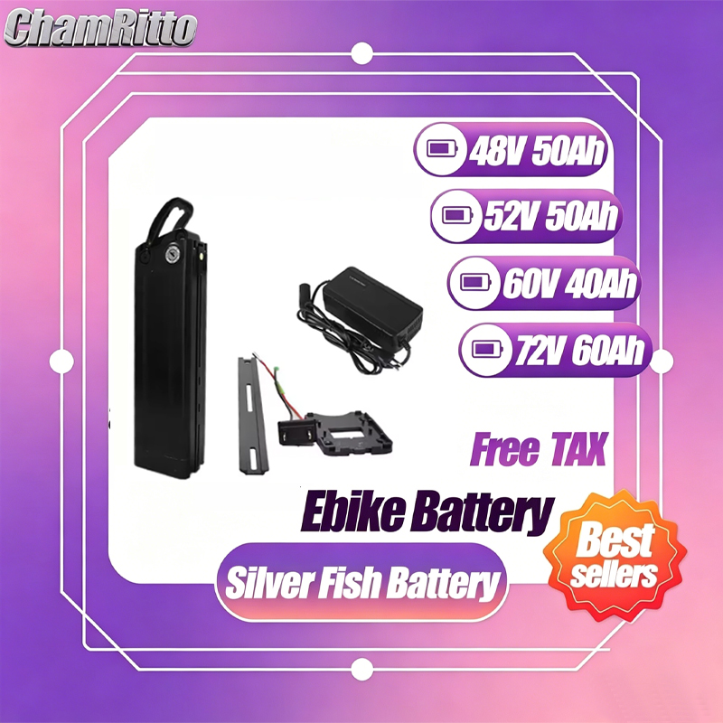 Electric Bicycle Battery 72V 30Ah - 48V電動自転車 52Vシルバーフィッシュバッテリー 60V20 24ah 30ah 40ah
