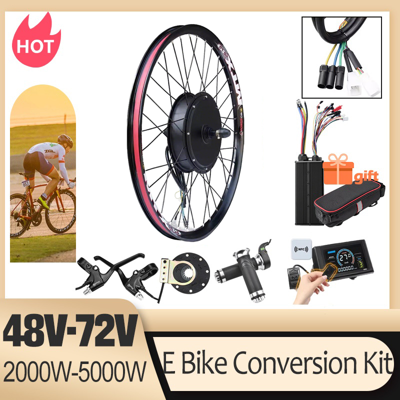 72V 5000W Hub Motor Kit - 72V 5000W E-バイク変換キット ブラシレスギアレスリアホイールハブモーター 2000W、3000W 電動自転車用
