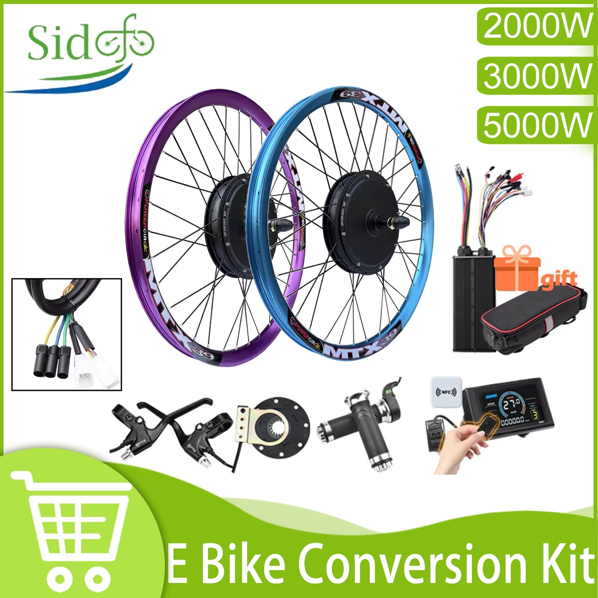 新型アップグレード電動自転車変換キットMTX39電動自転車モ - 72V 5000W Hub Motor Kit のレビューと価格