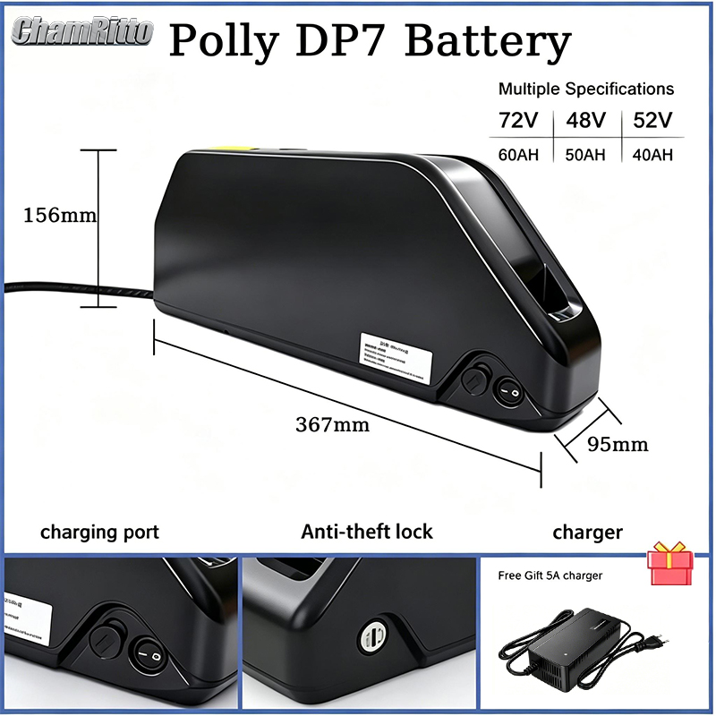電動自転車 36V 48V 52V 25Ah 30Ah 40 - Electric Bicycle Battery 72V 30Ah のレビューと価格