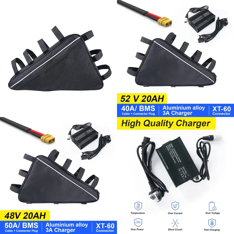 2026年米国製トライアングル型リチウム電動自転車バッテリー - Ebike Battery 52V 20Ah Triangle Pack のレビューと価格