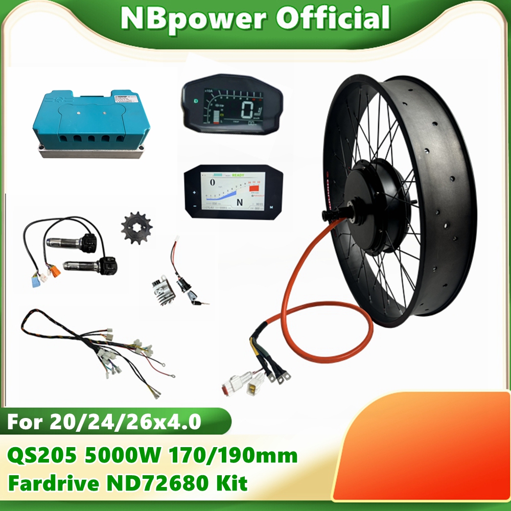 NBpower QS205 72V 5000W 170/19 - 72V 5000W Hub Motor Kit のレビューと価格