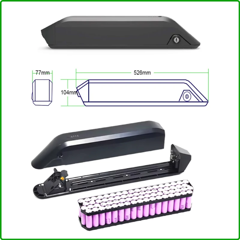 オリジナル18650電動自転車バッテリー48V 52V 17 - Ebike Battery 48V 20Ah Hailong のレビューと価格