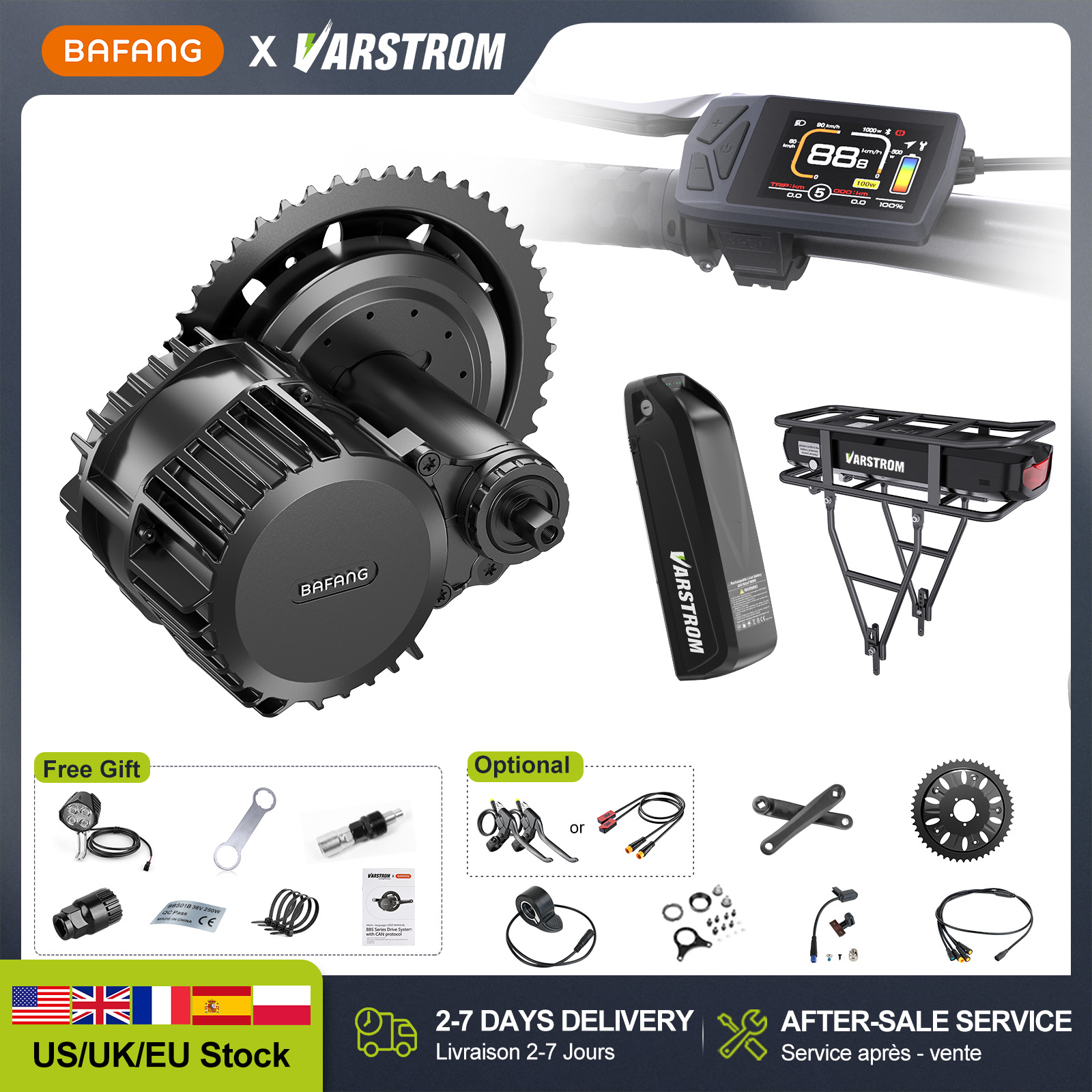 【米国株】Bafang 48Vミッドドライブモーターとバッテ - Bafang Bbshd 1000W Conversion Kit のレビューと価格