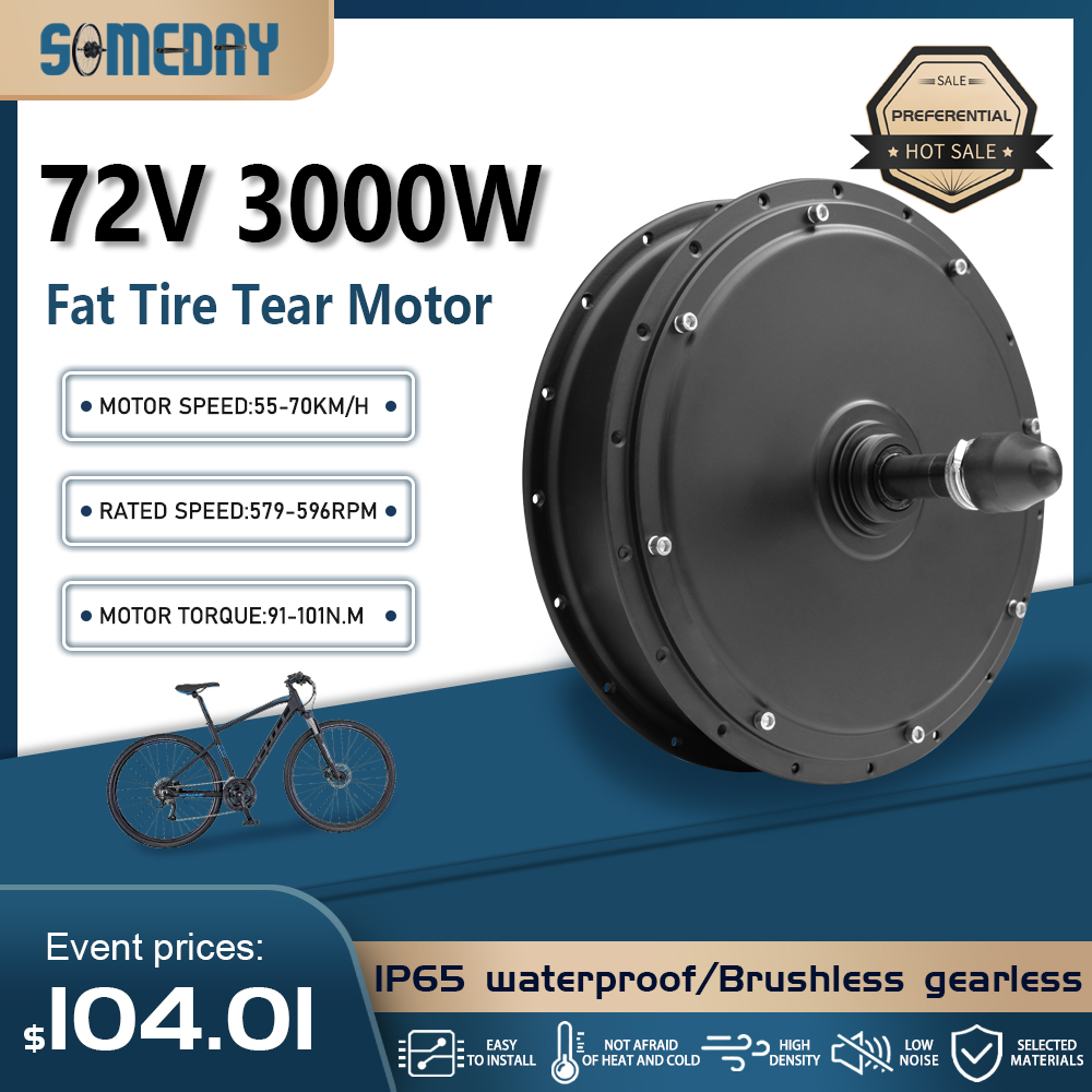 ファットタイヤEバイクモーター72V 3000W 4.0タイ - Ebike Conversion Kit 72V 3000W のレビューと価格